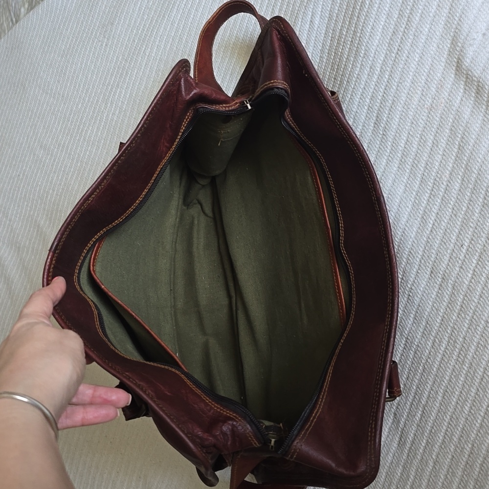 Leather Messenger Bag - Picture 7 of 8